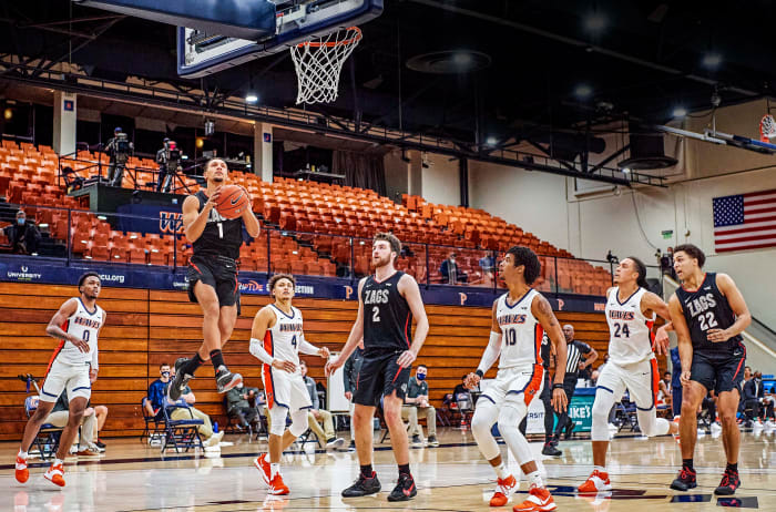Suggs (1), who is projected to be picked near the top of the 2021 NBA draft, represents a new level of recruit for Gonzaga. So far this season, he's averaging 14.4 points, 5.5 rebounds and 4.4 assists per game.